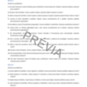 Lista de Problemas de Subtração II