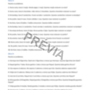 Lista de Problemas de Subtração I